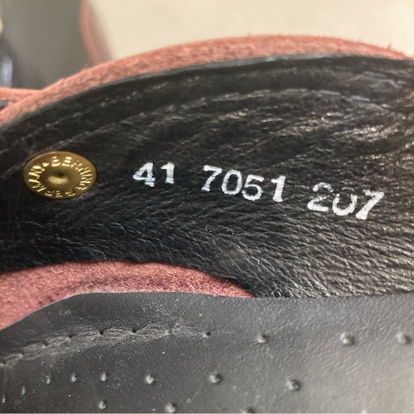 SANITA  Sz 41 Professional Slip On Leather Perforated Toe Cap Comfort Clog Mules - Picture 9 of 15